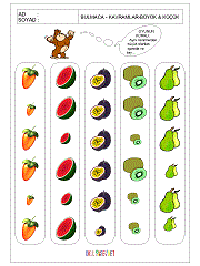 okul öncesi çocuklar için büyük küçük kavram çalışmaları